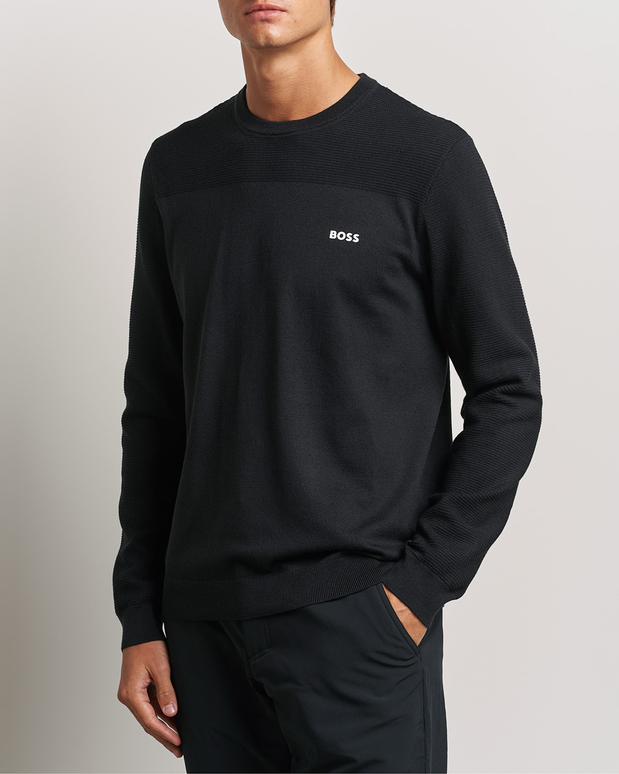 Herr | Tröjor | BOSS GREEN | Momentum Knitted Crew Neck Dark Blue