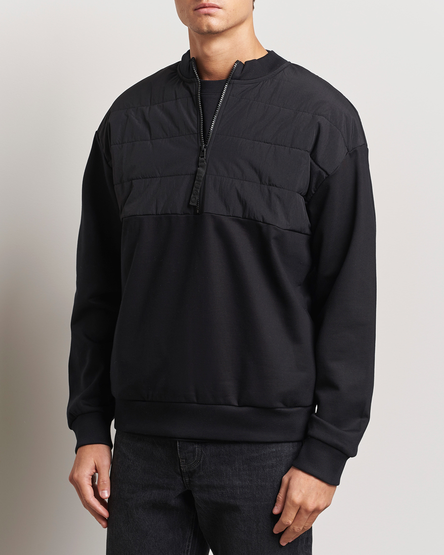 Herr |  | HUGO | Detechsom Hybrid Half Zip Black