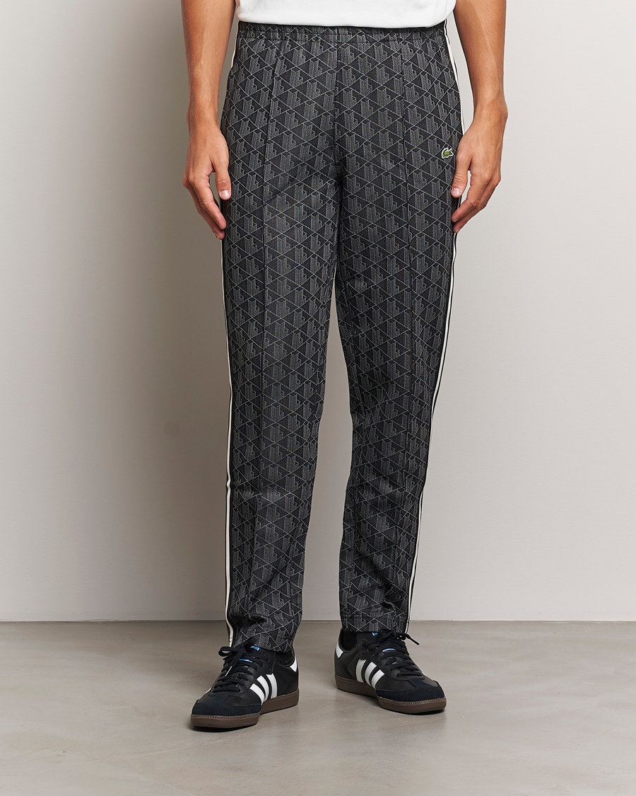 Herr |  | Lacoste | Monogram Track Pants Black/Graphite