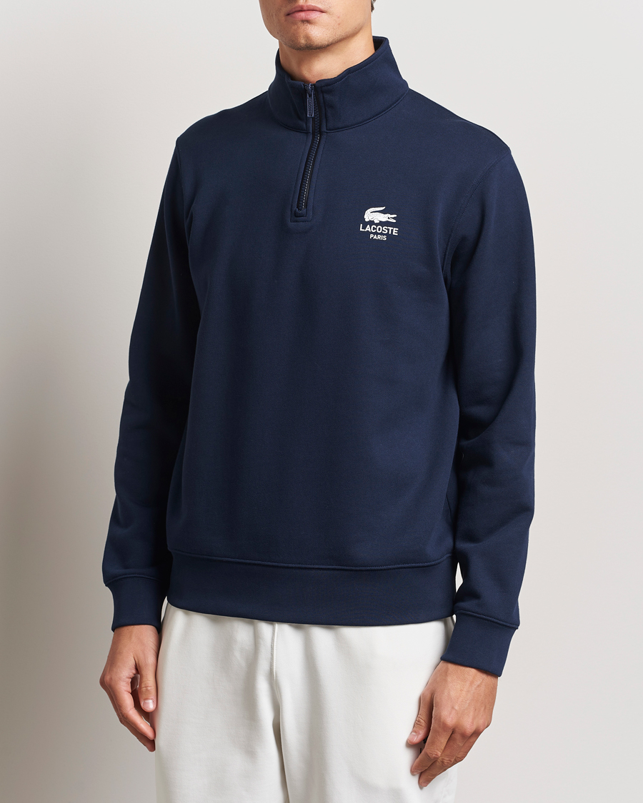 Herr |  | Lacoste | Paris Half Zip Sweatshirt Navy