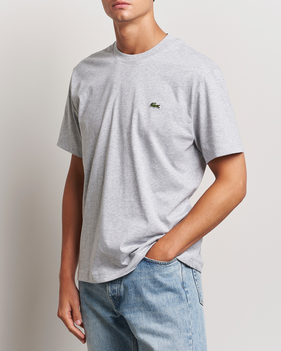 Herr |  | Lacoste | Crew Neck T-Shirt Silver Chine