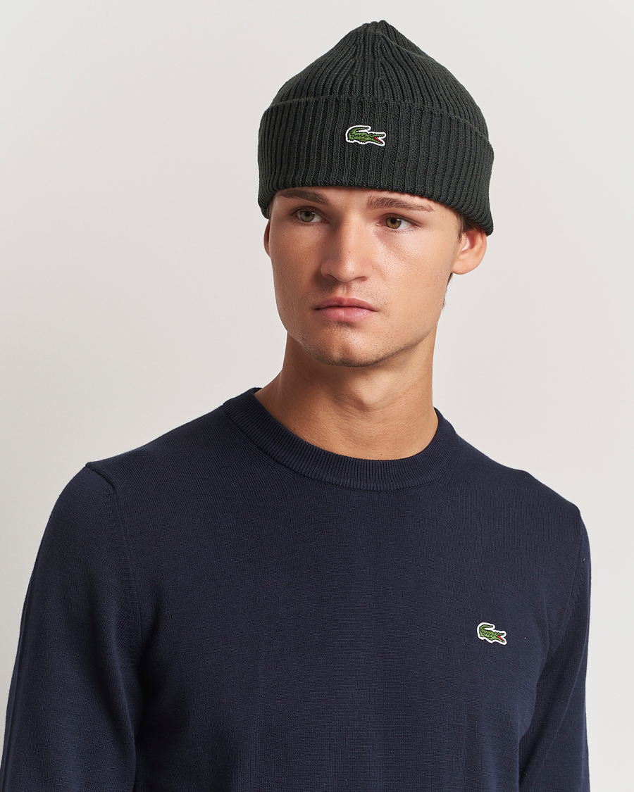 Herr |  | Lacoste | Wool Knitted Beanie Sapwood