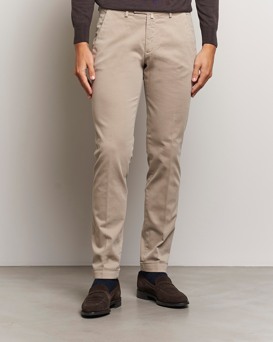 Herr | Udda kavaj | Briglia 1949 | Slim Fit Cotton Stretch Chino Beige