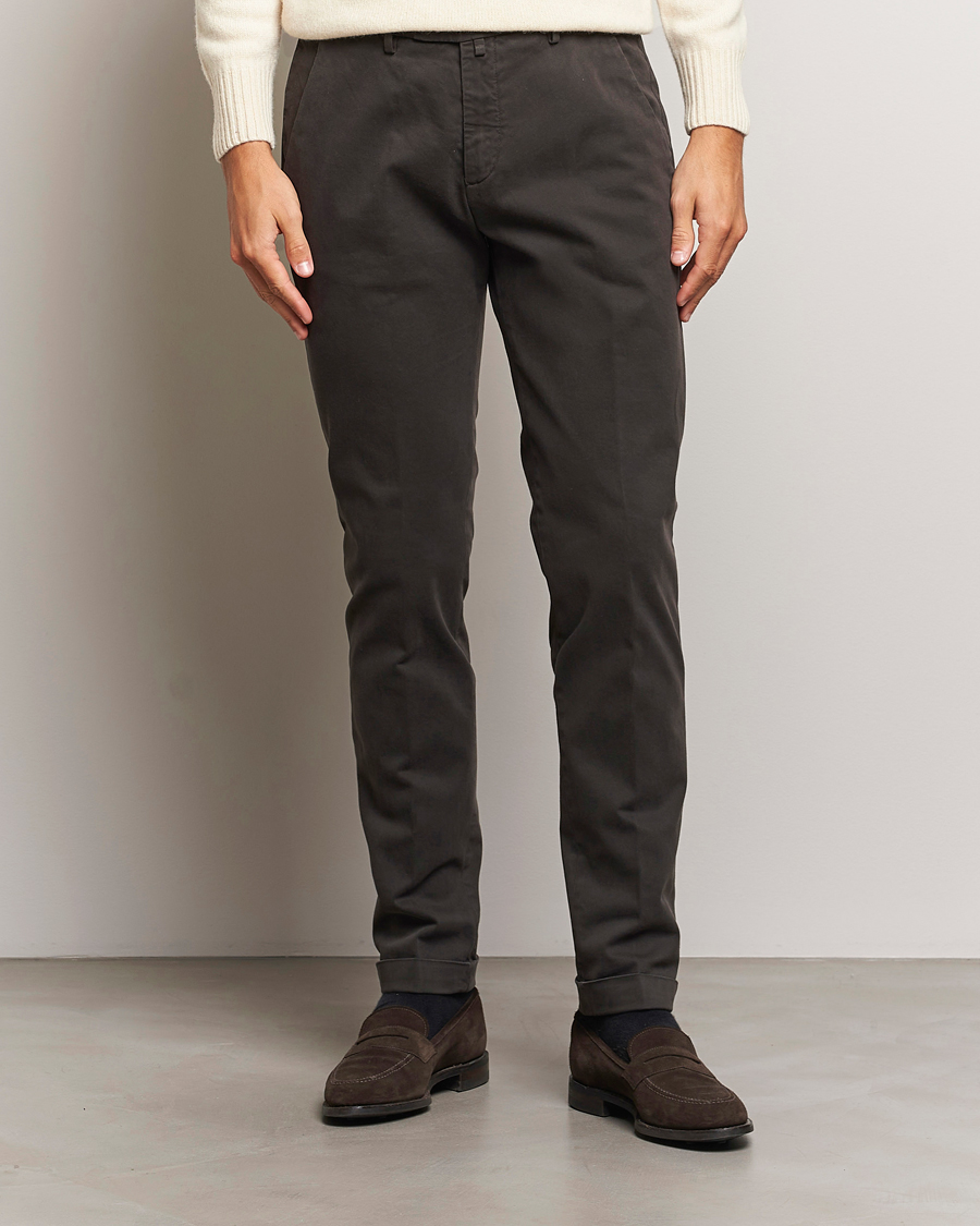 Herr | Udda kavaj | Briglia 1949 | Slim Fit Cotton Stretch Chino Dark Brown