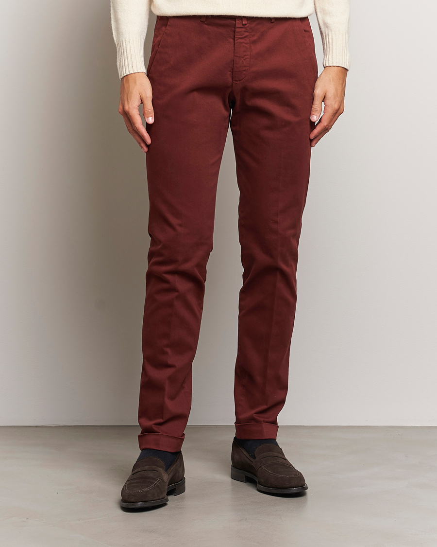 Herr |  | Briglia 1949 | Slim Fit Cotton Stretch Chino Wine