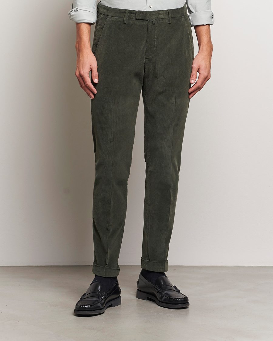 Herr |  | Briglia 1949 | Slim Fit Corduroy Trousers Dark Green