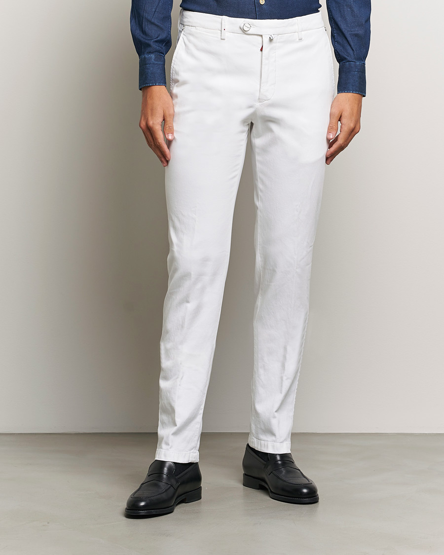 Herr |  | Kiton | Cotton Stretch Trousers Optic White