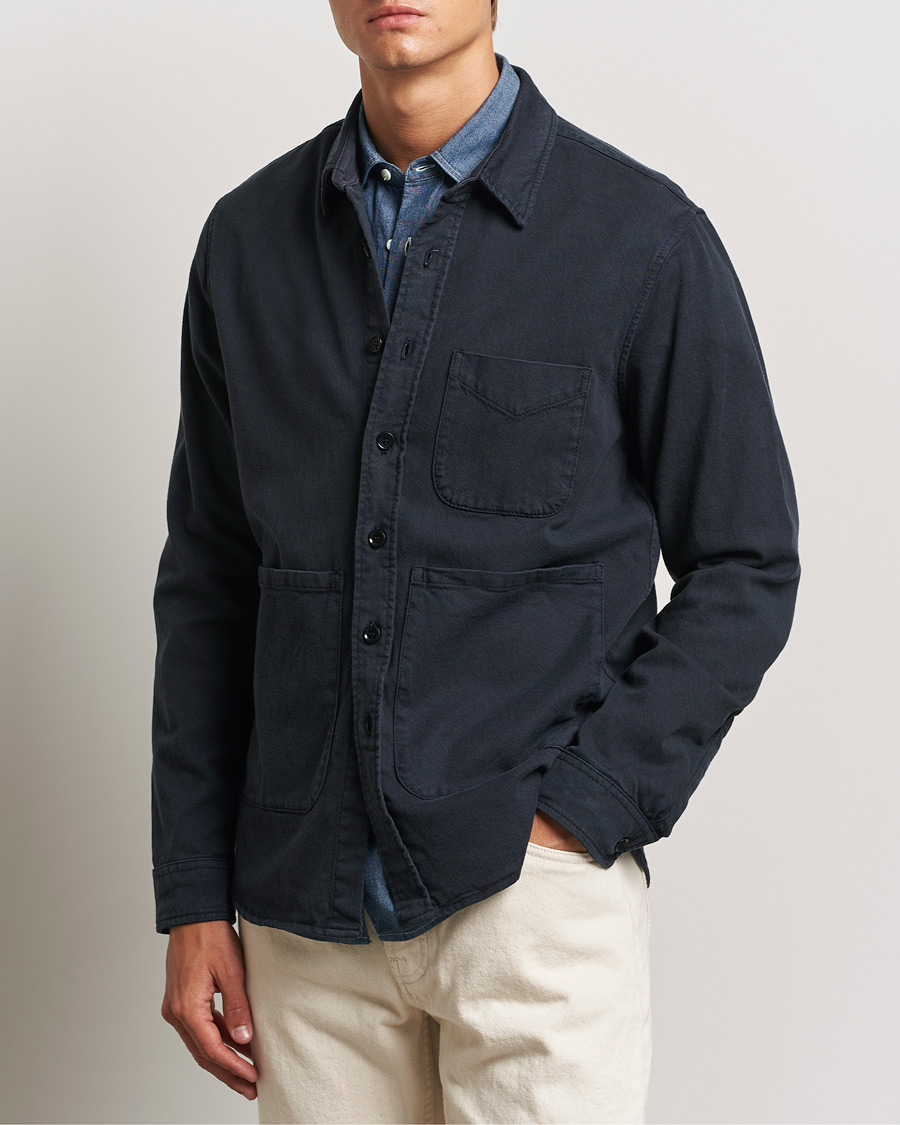 Herr |  | Aspesi | Cotton Utility Shirt Navy