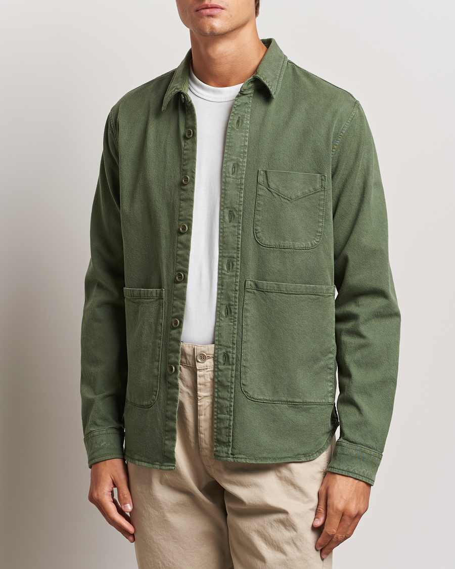 Herr |  | Aspesi | Cotton Utility Shirt Green