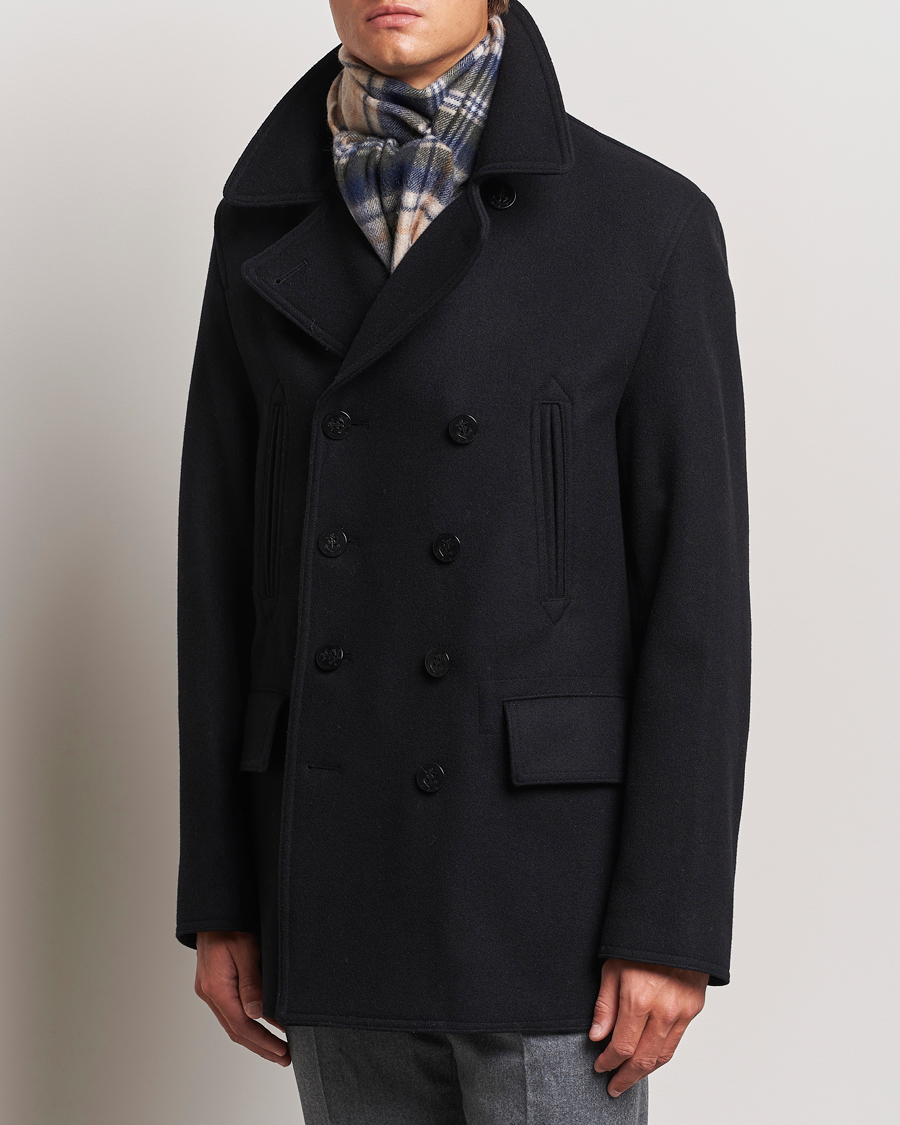 Herr |  | Gloverall | Churchill Reefer Peacoat Black