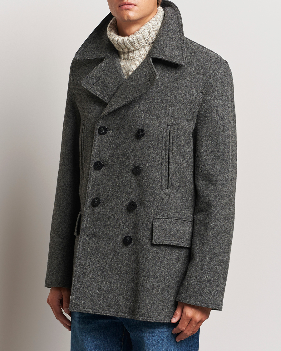 Herr |  | Gloverall | Churchill Reefer Peacoat Grey