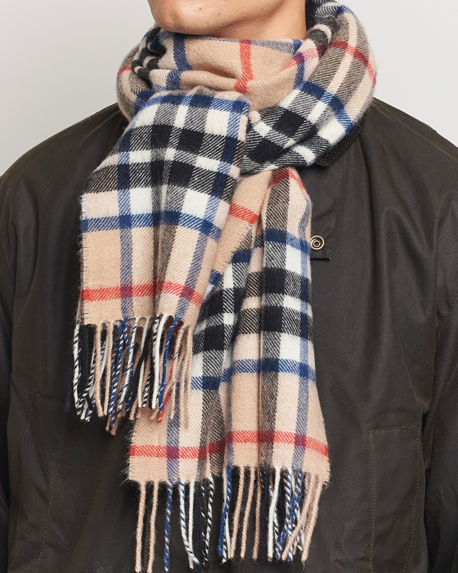 Herr |  | Gloverall | Lambswool Scarf Camel Check