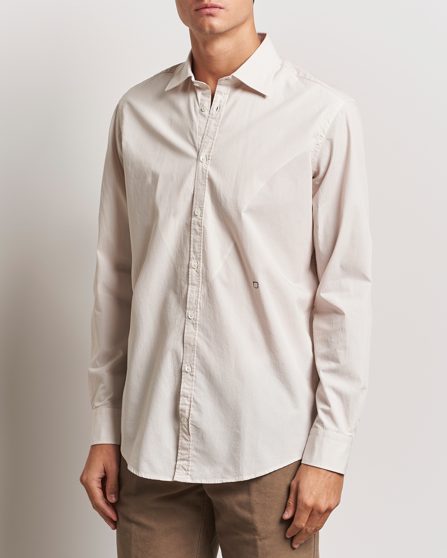 Herr |  | Massimo Alba | Genova Casual Shirt Beige Stripe