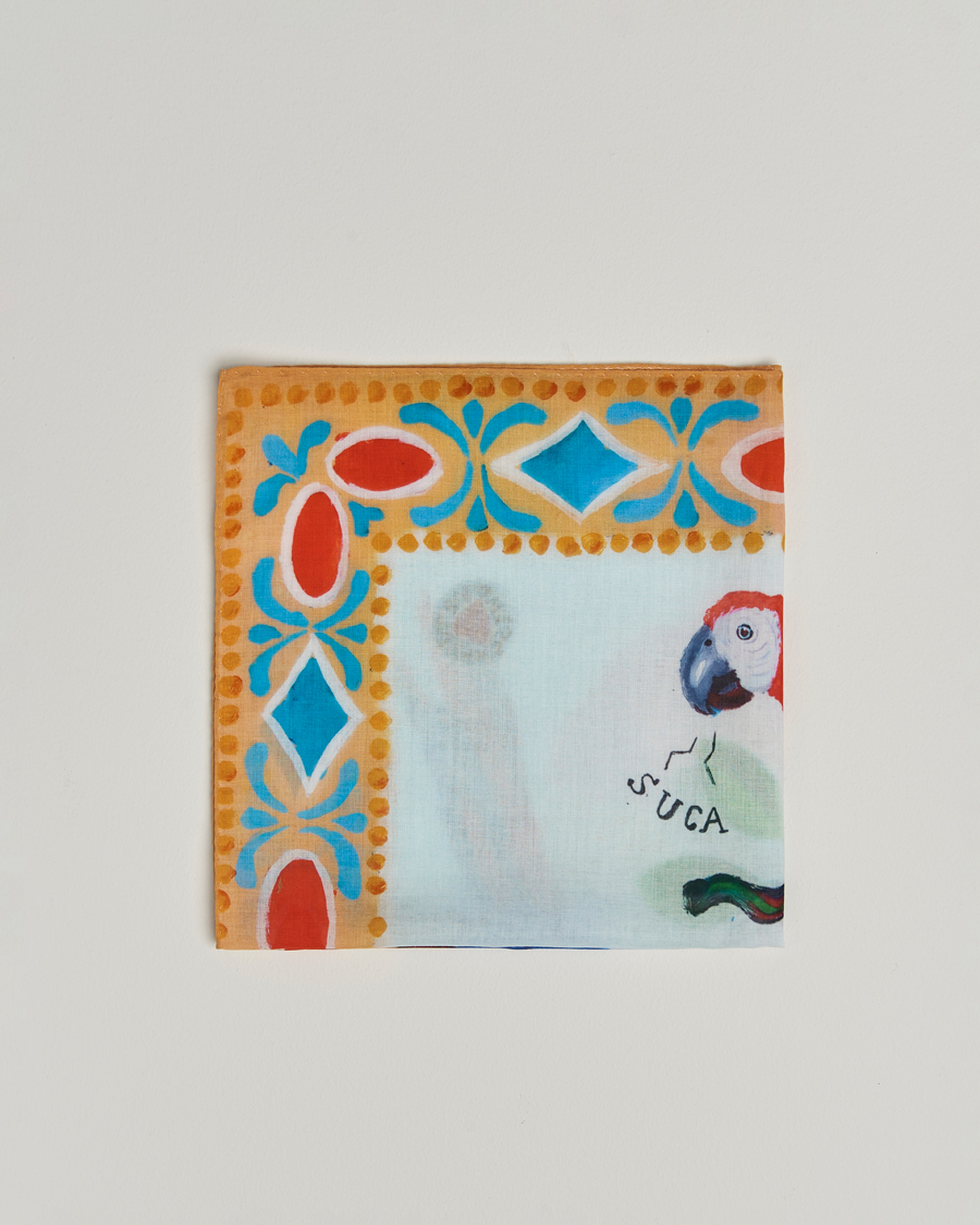 Herr |  | Massimo Alba | Printed Cotton Pocket Square Pappagallo