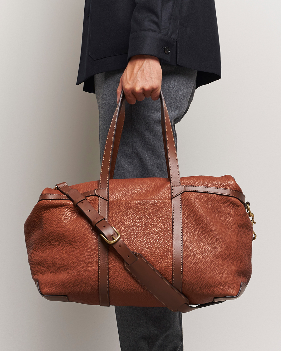 Herr |  | Mismo | Tour Pebbled Leather Weekendbag Tabac/Cuoio