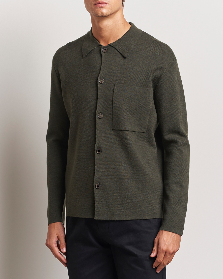 Herr |  | NN07 | Jonas Cotton/Modal Cardigan Dark Army