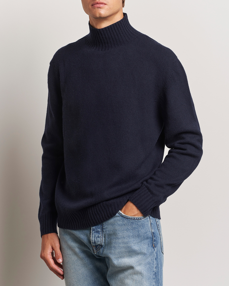 Herr |  | NN07 | Clark Wool Knitted Polo Navy Blue