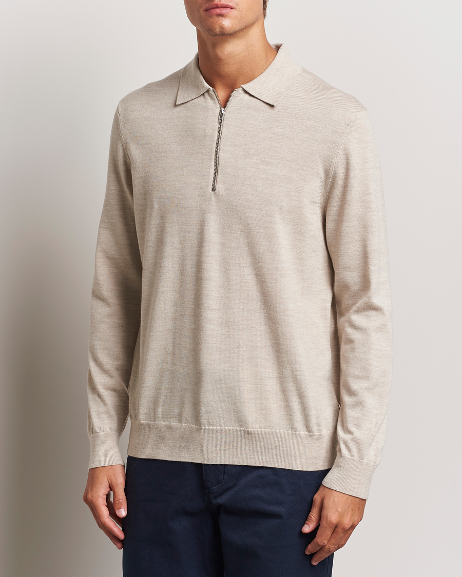 Herr |  | NN07 | Sergio Half Zip Light Khaki Melange