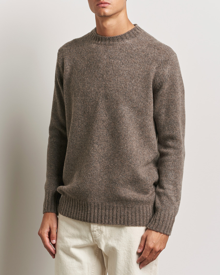 Herr |  | NN07 | Lee Brushed Wool Crew Neck Tarmac