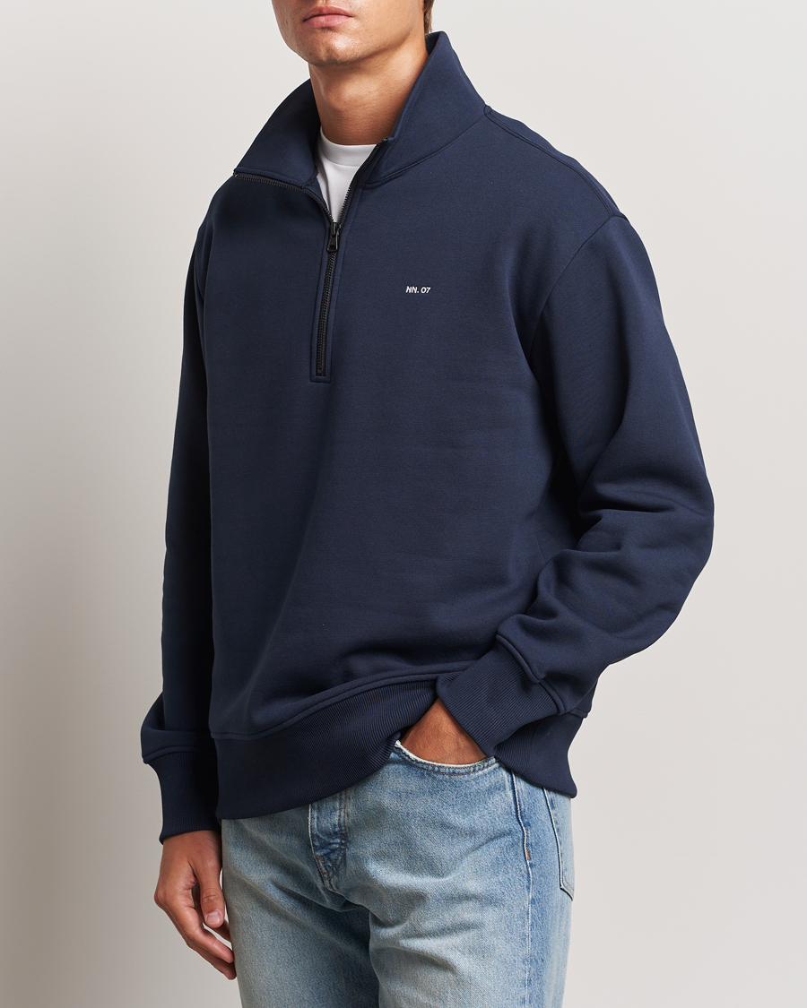 Herr |  | NN07 | Briggs Half Zip Sweatshirt Navy Blue