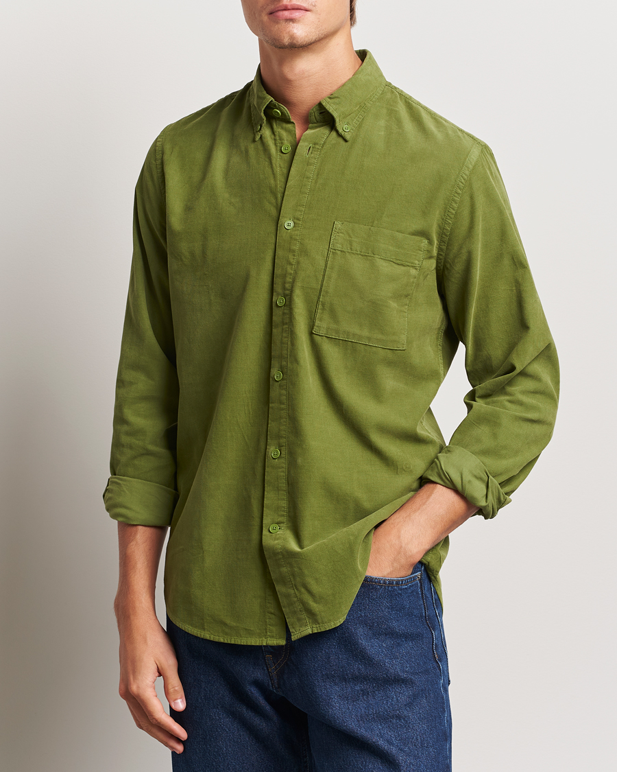 Herr |  | NN07 | Arne Baby Cord Shirt Cedar Green