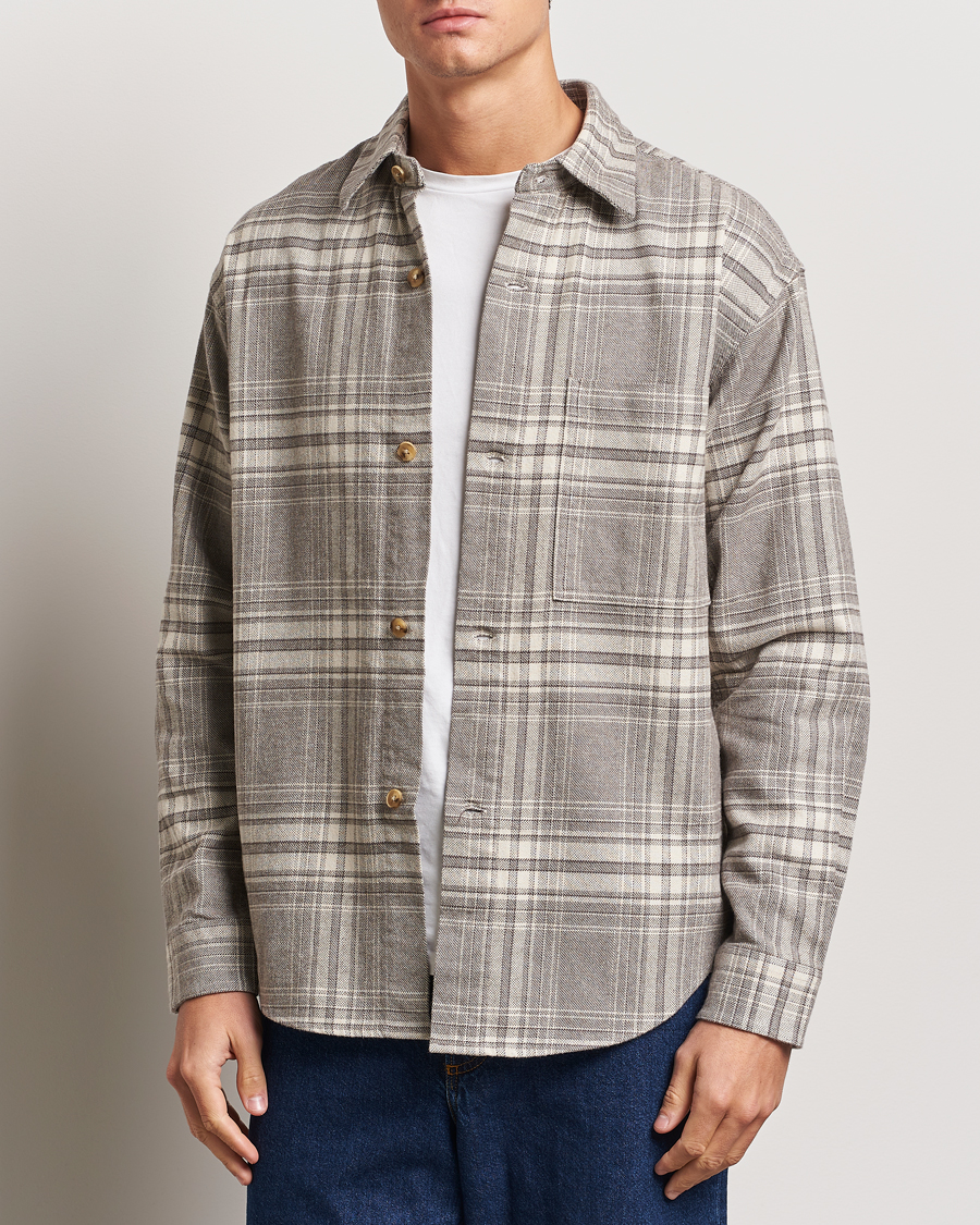 Herr |  | NN07 | Adwin Checked Flannel Overshirt Grey/White