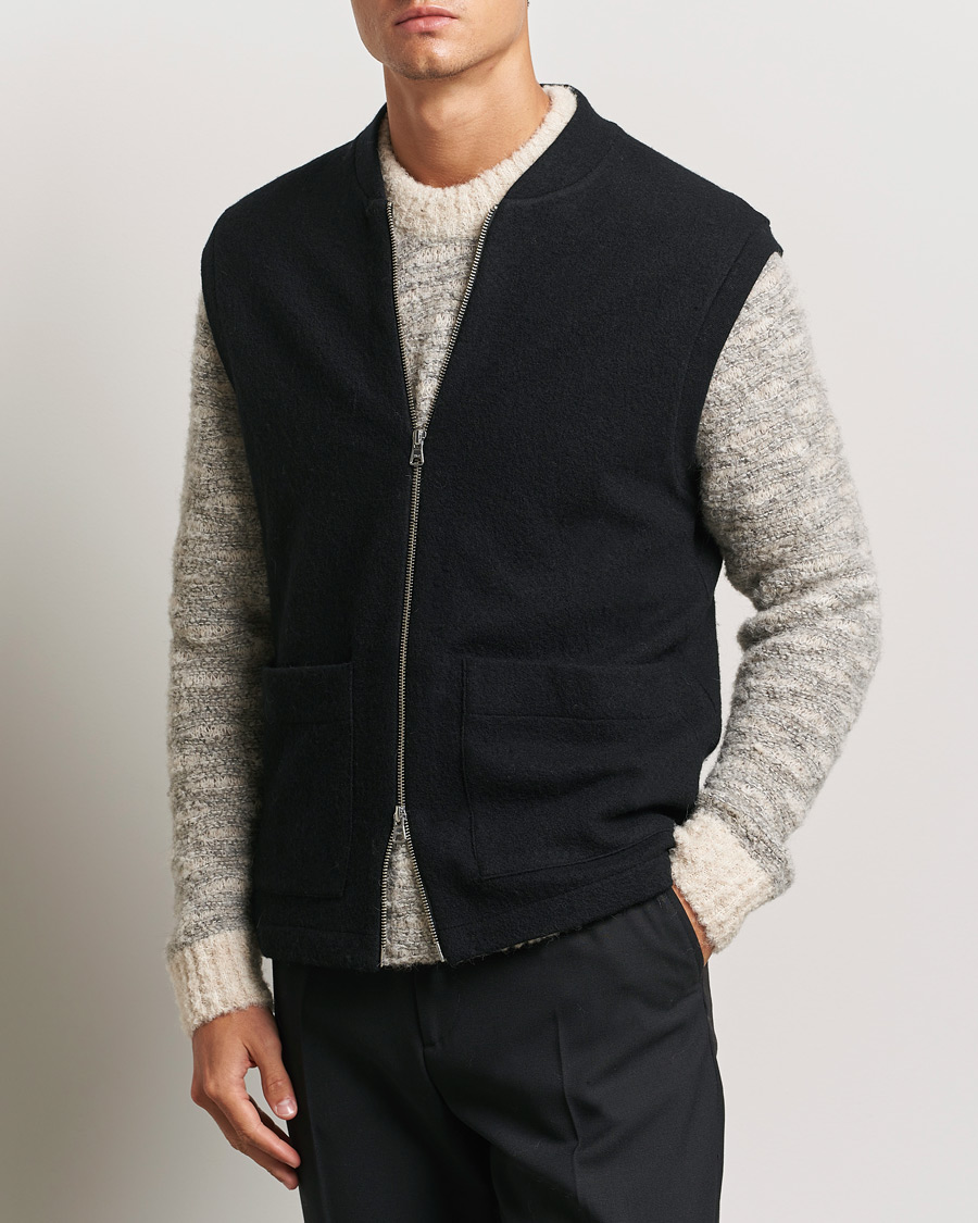 Herr |  | NN07 | Boiled Wool Vest Black