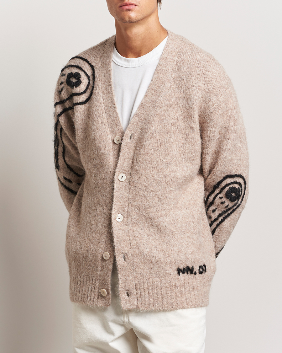 Herr |  | NN07 | Kyle Alpaca Wool Cardigan Greige