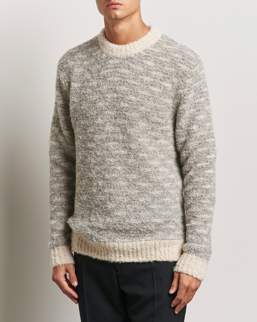 Herr |  | NN07 | Zackharias Knitted Crew Neck Grey Melange