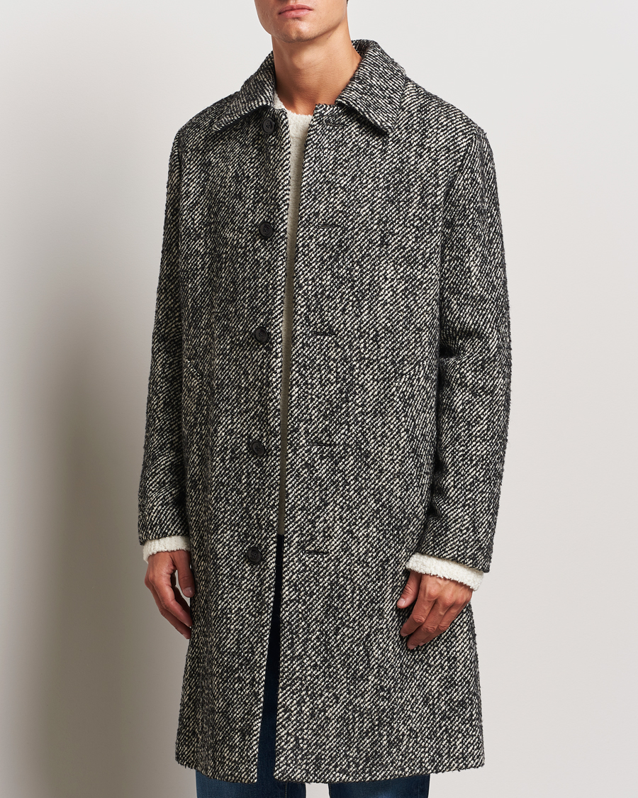 Herr |  | NN07 | Franco Herringbone Coat Black