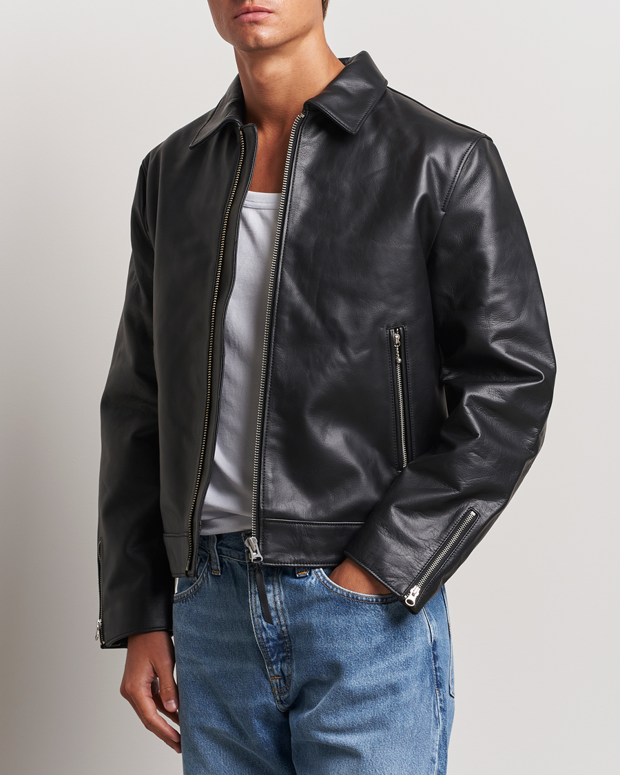 Herr | Nya produktbilder | Nudie Jeans | Eddy Rider Leather Jacket Black