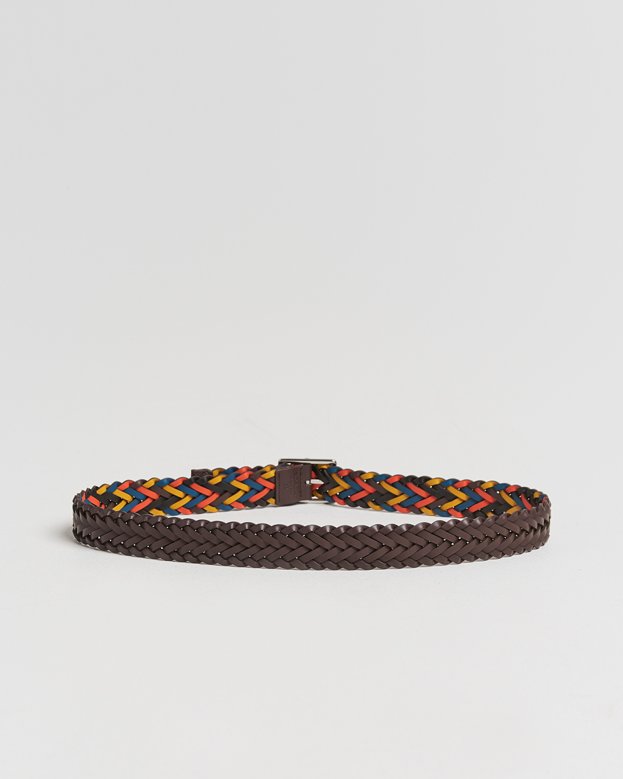 Herr |  | Paul Smith | Reversible Leather Braided Belt Brown/Multi