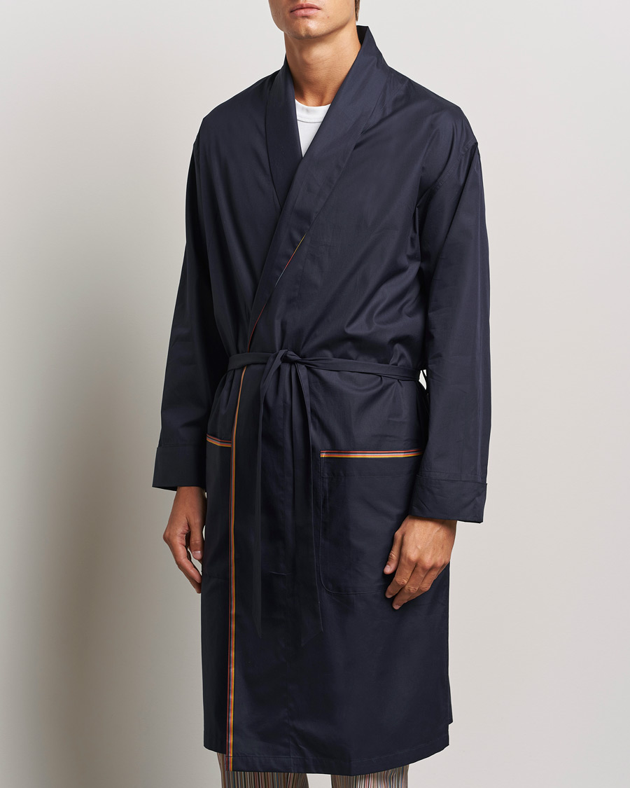 Herr |  | Paul Smith | Stripe Cotton Gown Navy