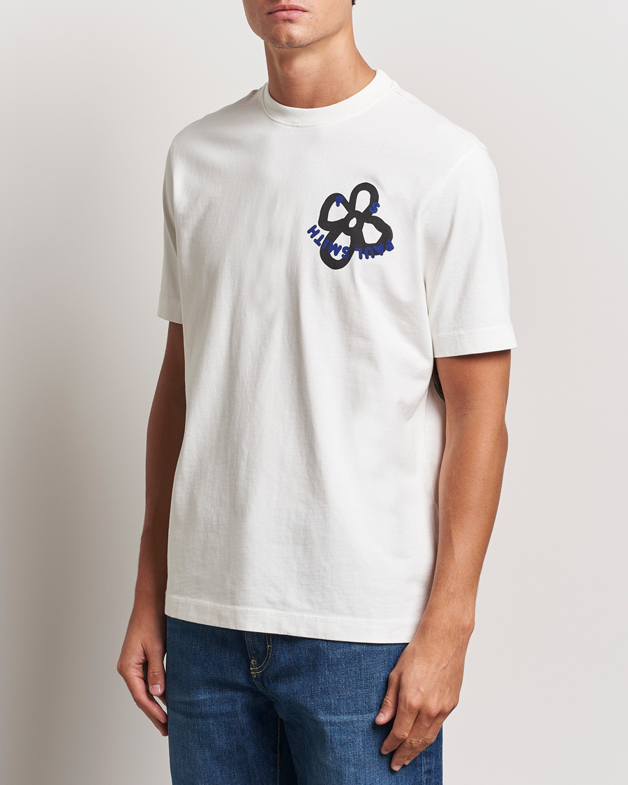 Herr |  | PS Paul Smith | Happy Flower Crew Neck T-Shirt White