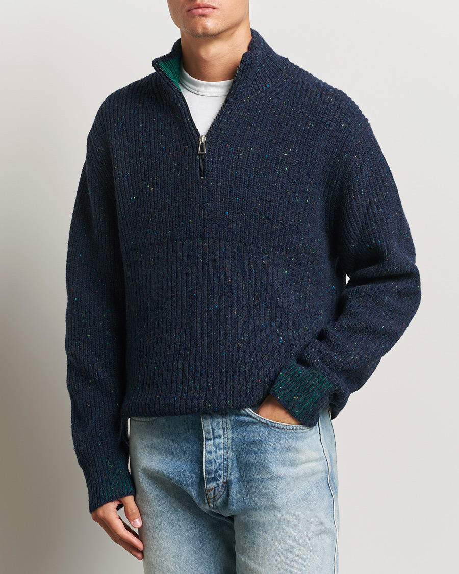 Herr |  | PS Paul Smith | Wool Half Zip Navy