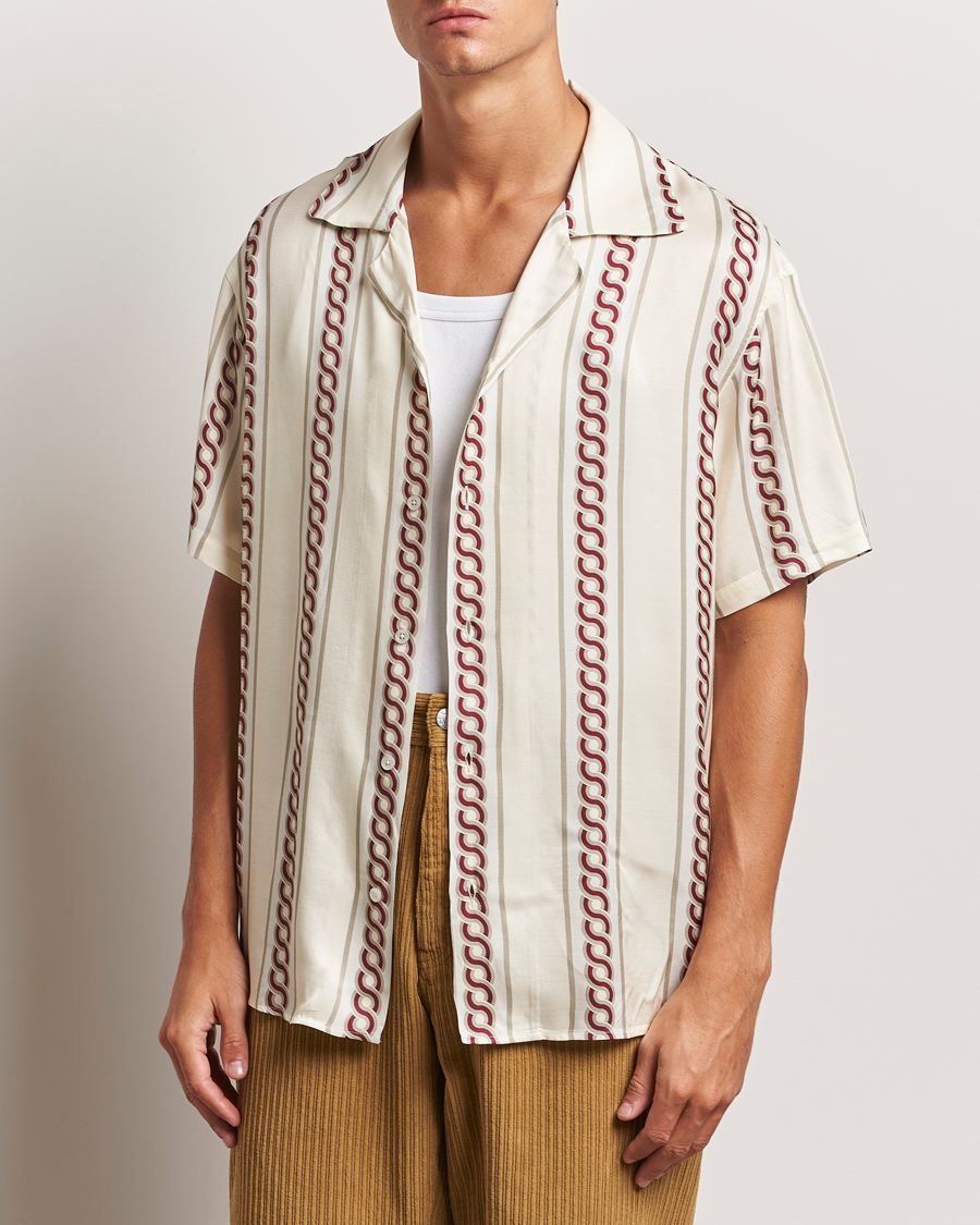 Herr | Kortärmade skjortor | Drôle de Monsieur | Link Cuban Shirt Ecru