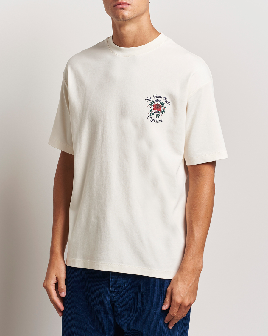 Herr |  | Drôle de Monsieur | Flower Slogan T-Shirt Cream