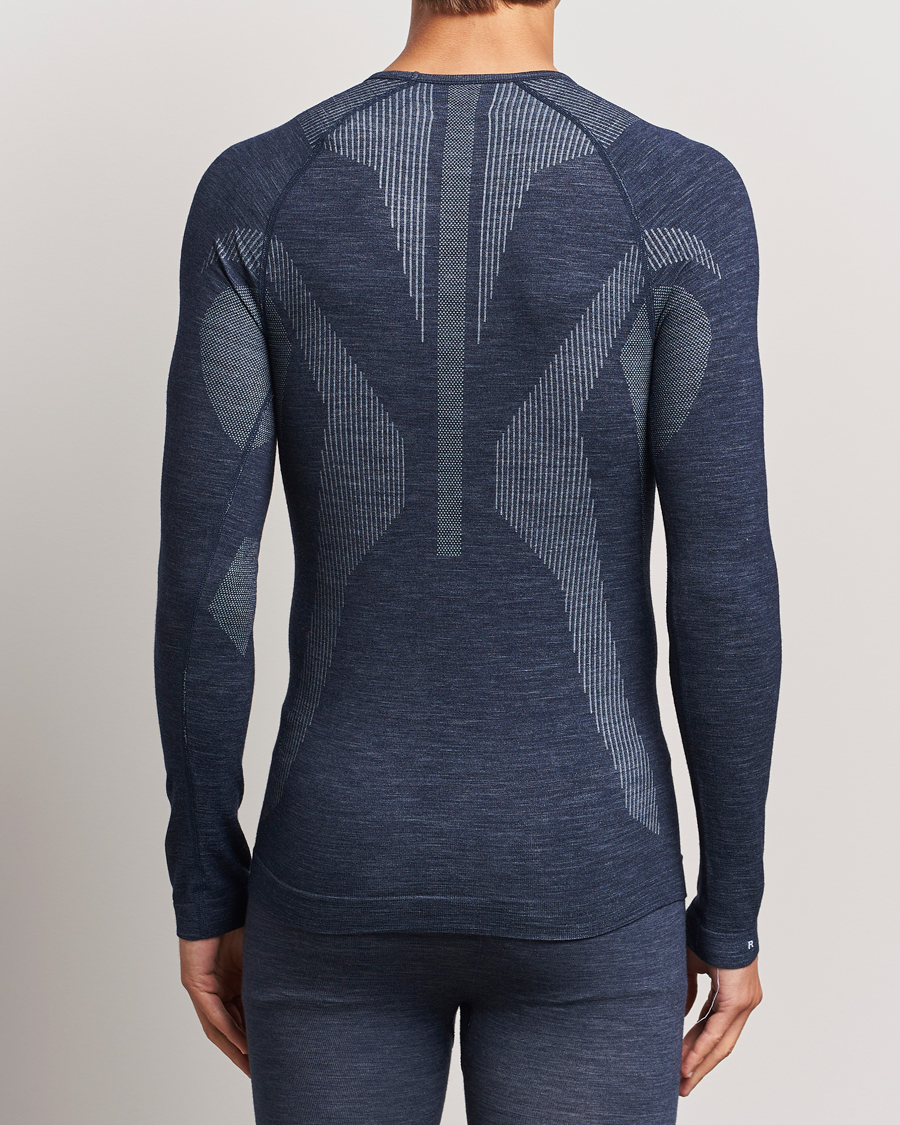 Herr |  | Falke Sport | Long Sleeve Wool Tech Shirt Space Blue