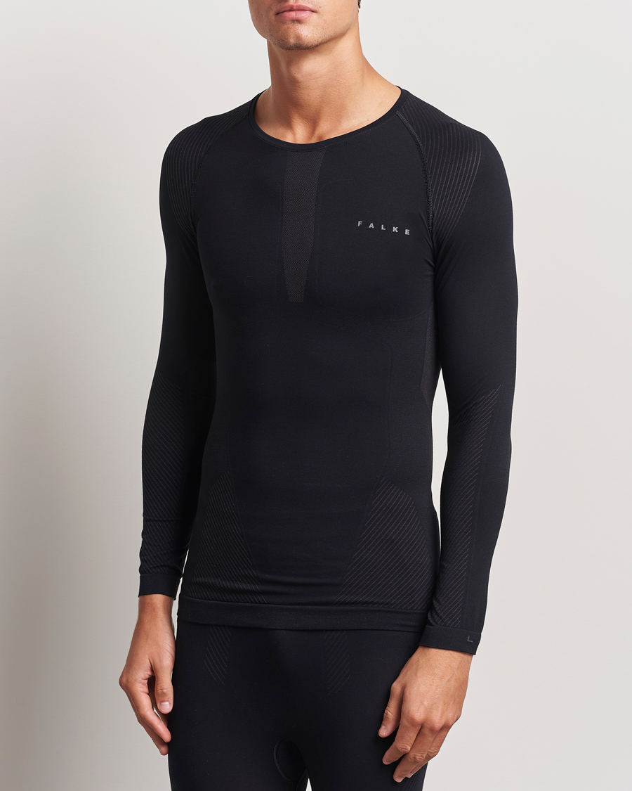 Herr |  | Falke Sport | Long Sleeve Warm Shirt Black