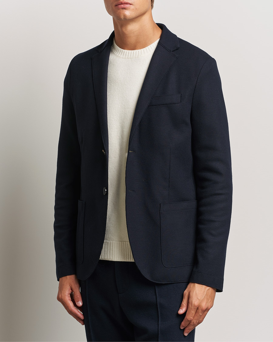 Herr |  | Harris Wharf London | Two Button Superfine Merino Blazer Navy