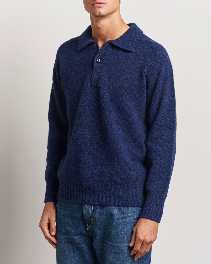 Herr |  | Howlin\' | Brushed Wool Polo Magic Blue