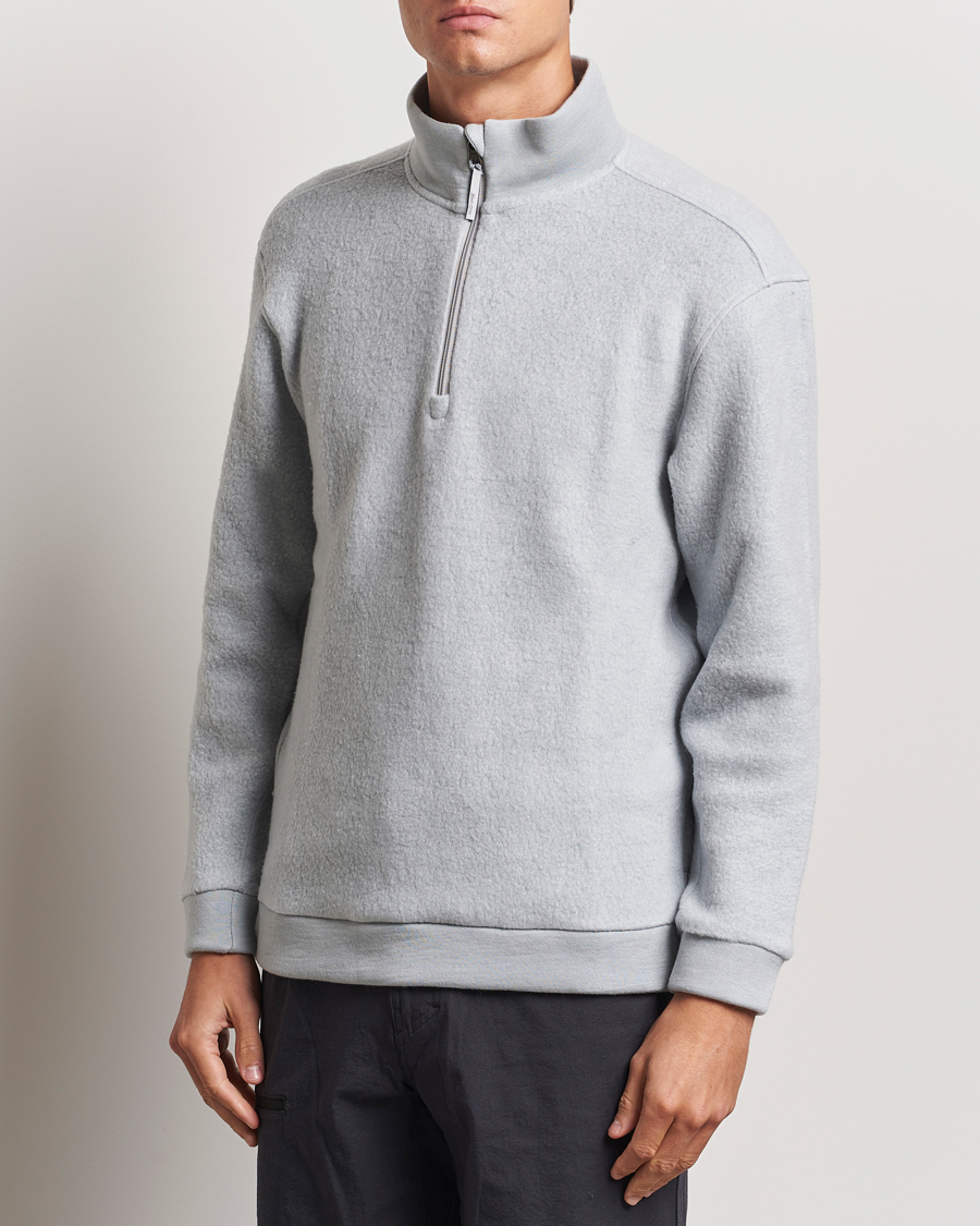 Herr |  | Houdini | Alto Wool/Tencel Half Zip Cloudy Grey