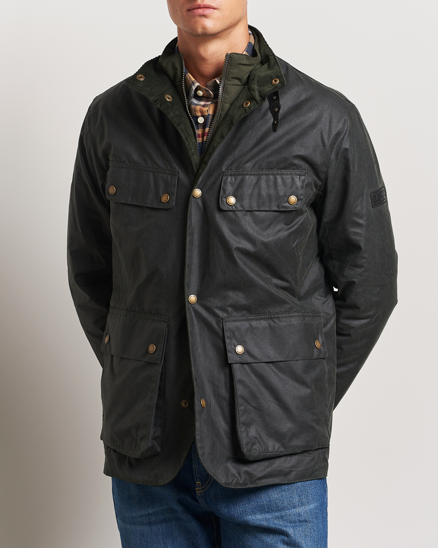 Herr |  | Barbour International | Wellstone Wax Jacket Sage