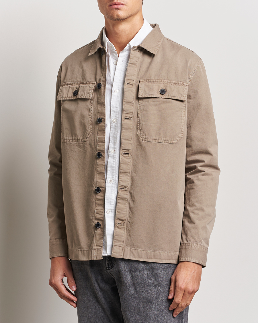 Herr |  | Barbour International | Arlo Cotton Overshirt Brindle