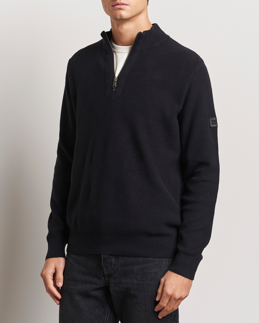 Herr |  | Barbour International | Crawley Wool/Cotton Half Zip Black