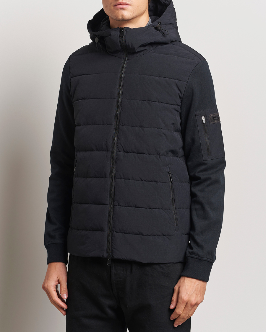 Herr |  | Barbour International | Stanley Hooded Quilted Sweat Black