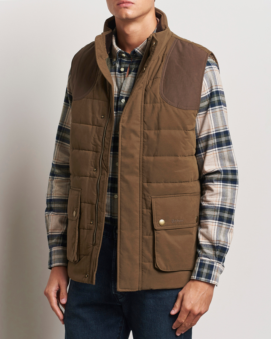 Herr |  | Barbour Lifestyle | Bradford Tattersall Puffer Gilet Dark Sand