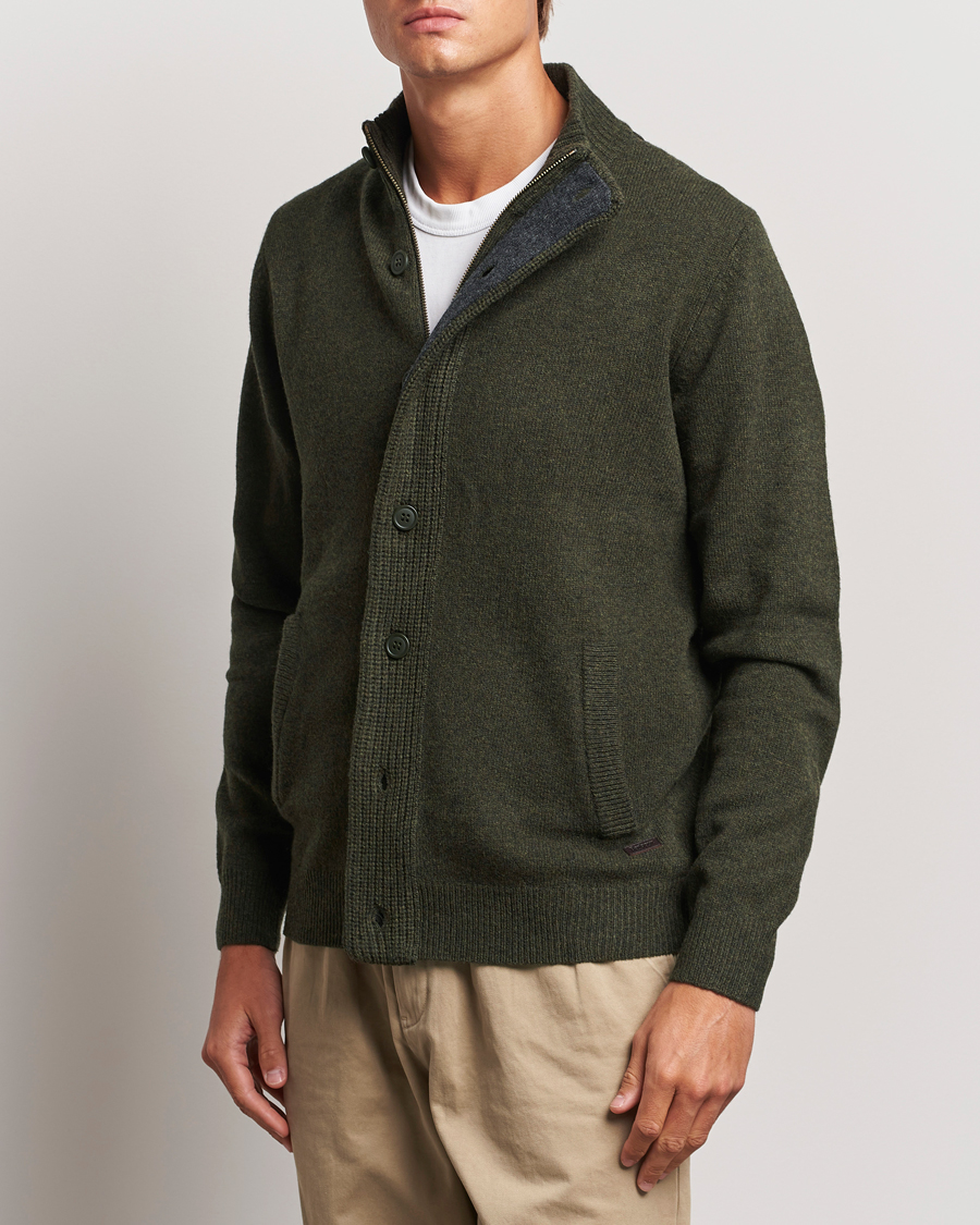 Herr |  | Barbour Lifestyle | Essential Patch Zip Through Cardigan Seaweed