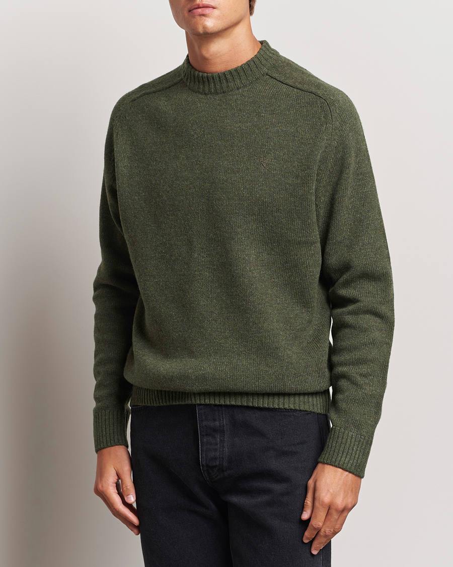 Herr |  | Barbour Lifestyle | Grangetown Lambswool Crewneck Olive