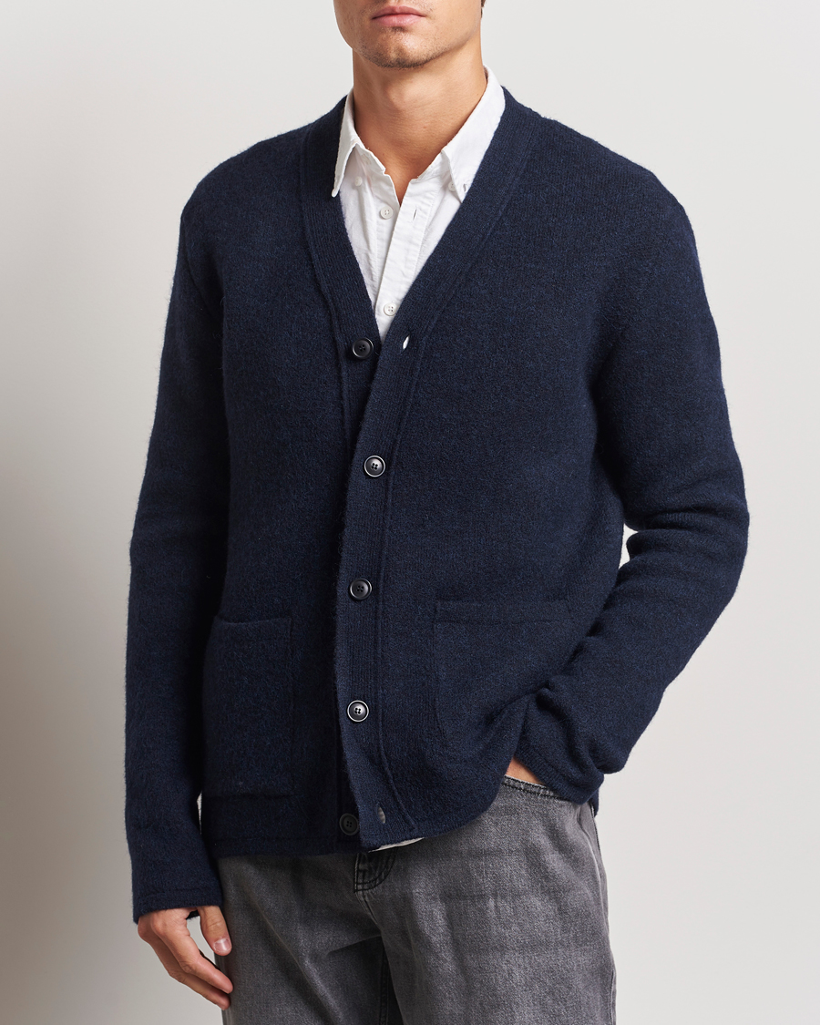 Herr |  | Barbour Lifestyle | Langside Lambswool Knitted Cardigan Navy